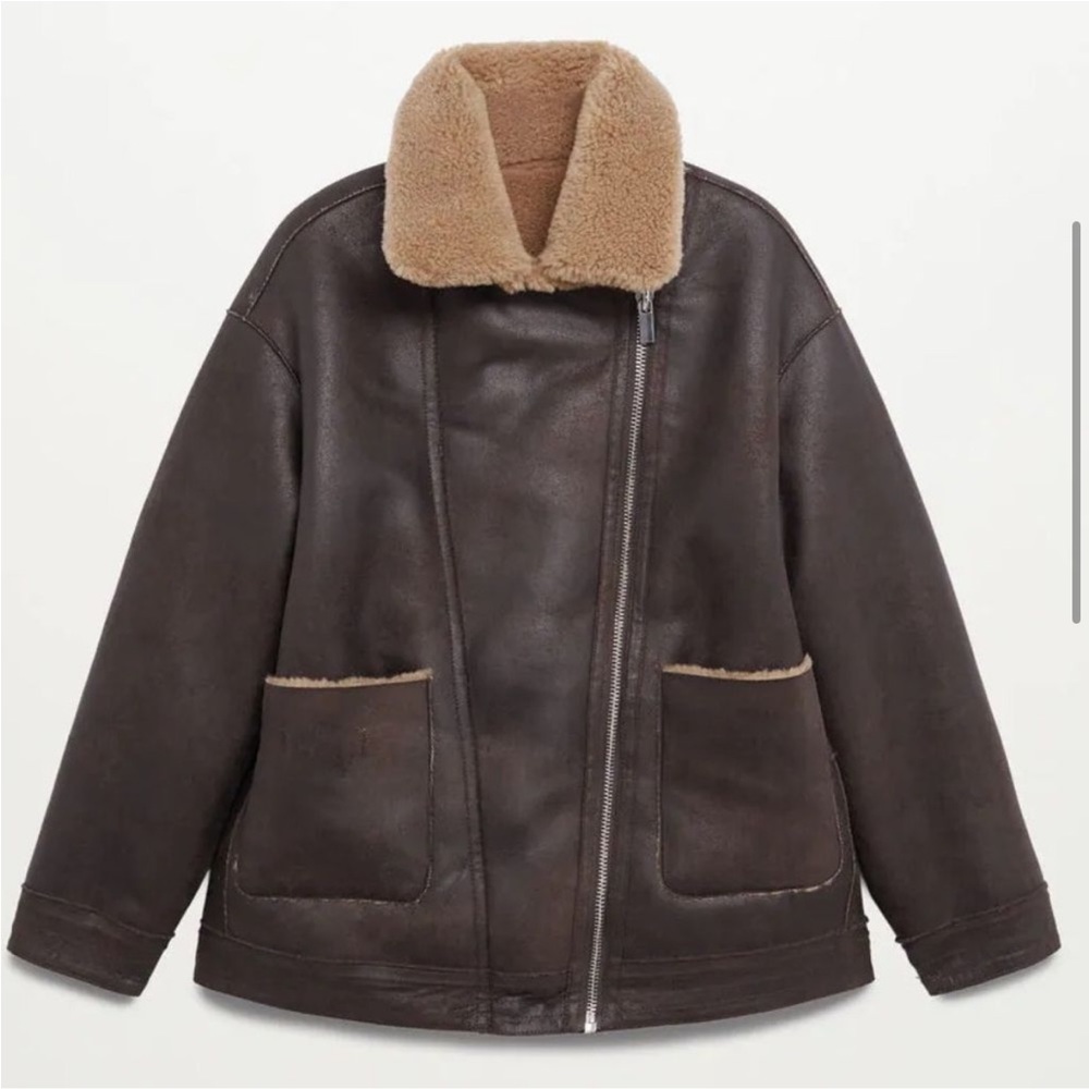 Mango Faux Shearling Reversible Jacket - image 2